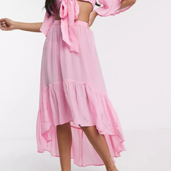 Asos  High Low Hem beach skirt 14 - Picture 4 of 8